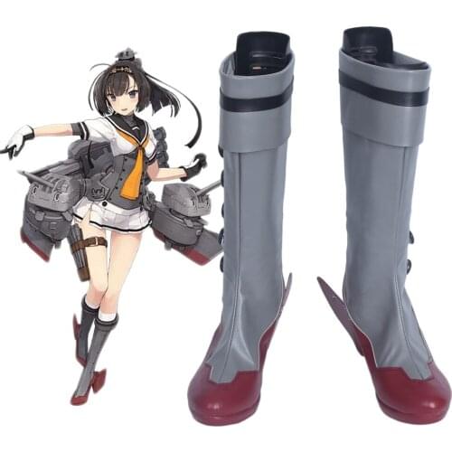 Kancolle Akizuki Shoes Cosplay Kantai Collection Akizuki Cosplay Boots Shoes Custom Made