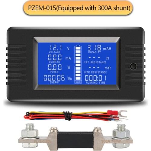 PZEM DC 0-200V 300A Voltmeter Ammeter Car Battery Tester Capacity resistance electricity Voltage Meter monitor 12v 24v 48v 96v
