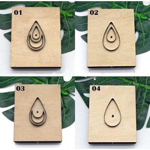 Japan Steel Blade Rule Die Cut Steel Punch Teardrop Earrings Cutting Mold Wood Dies for Leather Cutter for Leather Crafts
