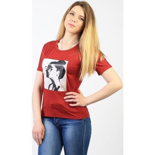 AECU 2021 New Arrival T Shirt Women Top Slim Fit Soft Woman Spring Summer Girls Print Short Sleeve O Neck Women T Shirt