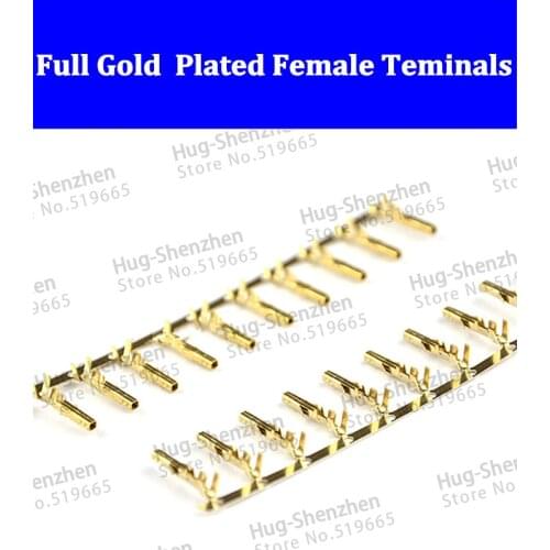 Female 5557 ATX / EPS PCI-E Full Gold Plated terminals Crimp Pins for 4P 6P 8P 10p 12p 14p 16p 18p 24P male connector shell