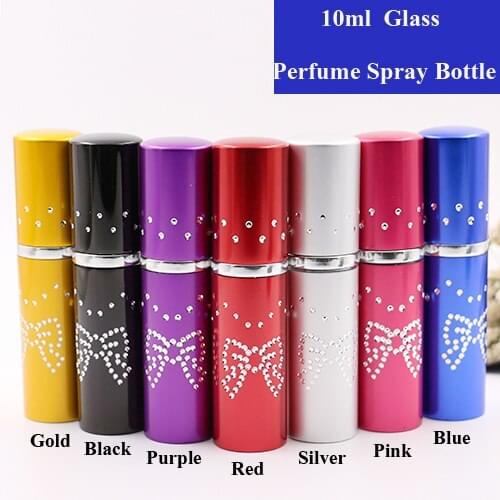 10ml 5/10/15/20/30pcs Butterfly Aluminum Perfume Bottle With Mini Atomizer Spray Bottles Glass Portable Parfum Vials Container