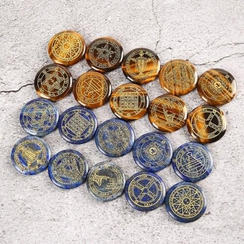 10pcs/lot Amulet Solomons Shield Ornaments Natural Crystal Round accessories