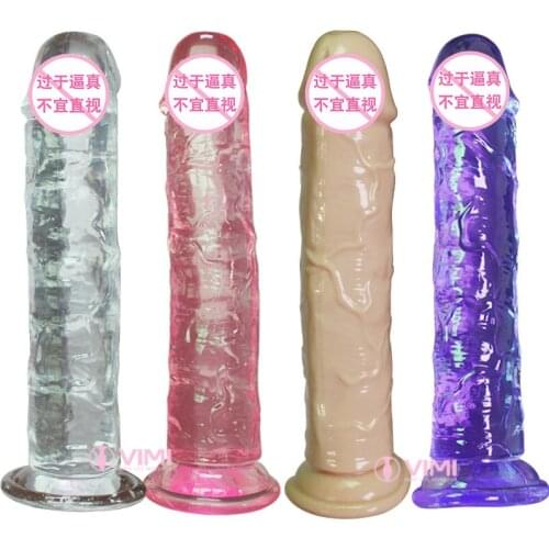 12.4x2.4 Inch Oversized Dildo Female Penis Transparent Crystal Masturbator Manual Sex Toy Adult Sex Shop