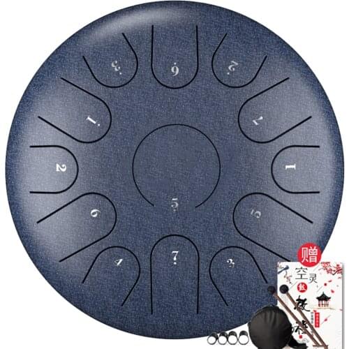 12 Inch 13 Tone Steel Tongue Drum C Keys Drum With Bag Drum Sticks Steel Carbon Drum Yoga Meditation Musical Lover Gift