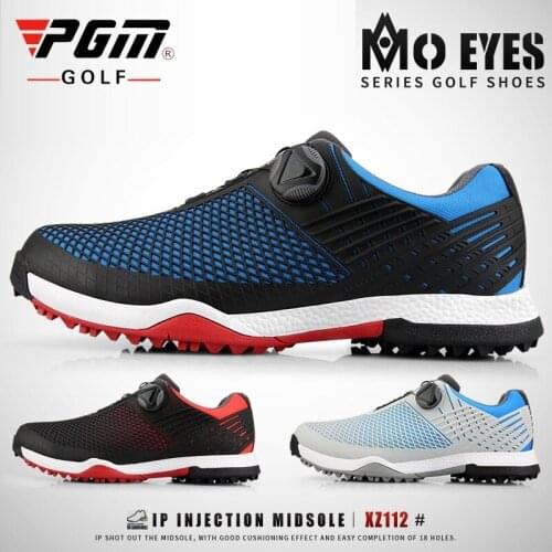 2020 PGM Golf Men Shoes Leather Anti-slip Sport Shoes Waterproof Breathable Lightweight Sneakers For Male Size EUR 39-44 D0704