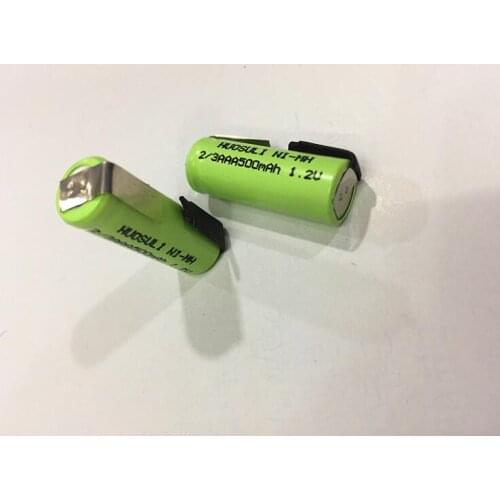 5PCS Original New 1.2V 2/3AAA 500mAh Ni-Mh 2/3 AAA Ni-Mh Rechargeable Battery With Pins