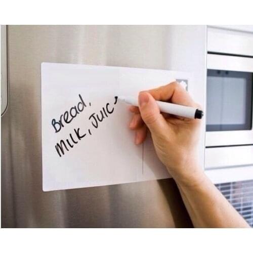 A5 Small Vinyl Fridge Magnet Whiteboard Family Office Memo Message Reminder Notepad Planner Board Magnetic Whiteboard Marker Pen