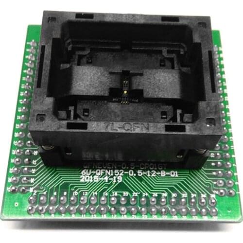 Pitch 0.4mm QFN52 MLF52 WLCSP52 Adapter NP506-052-052-SC-G Programming Socket IC Open top Chip Size 7x7 Test Burn in Socket