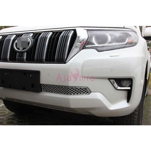 Accessories For Toyota Land Cruiser 150 Prado LC150 FJ150 2018 Below Front Grille Bumper Trims Garnish Chrome Car-Styling