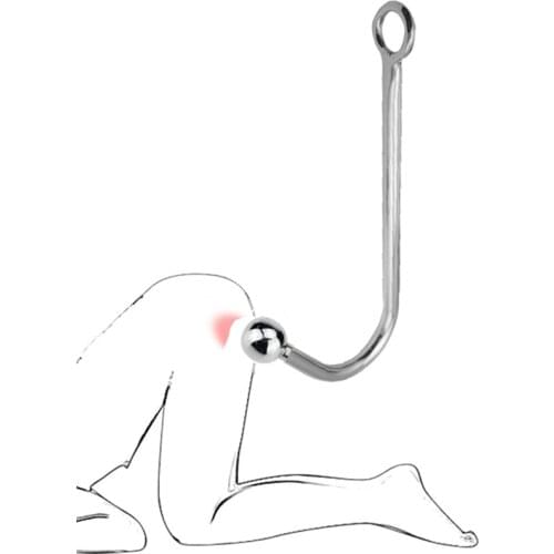 Anal Plug Anal Dilator Gay Sex Toys Stainless Steel Anal Hook Metal Butt Plug With Ball For Men And Women Adult Games