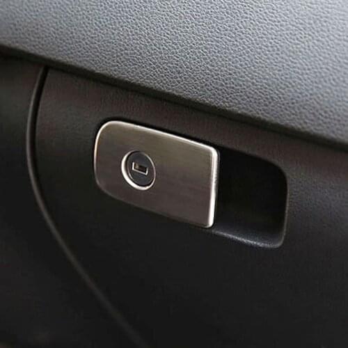 Car Stainless Steel Glove Box Storage Box Switch Door Handle Cover Trim Sequined Decoration Fits for VW Tiguan 2010-2015