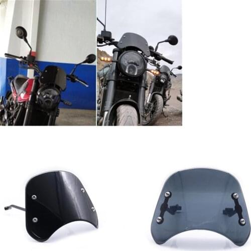 Black/Smoke/Clear ABS Plastic Protector Fairing Motorcycle Front Windshield Windscreen Wind Deflector For Benelli Leoncino 500