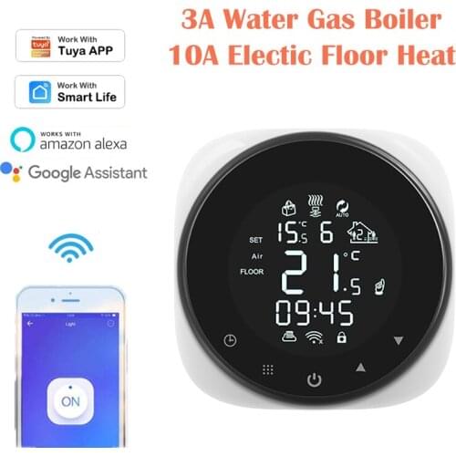 Wifi Water Gas Boiler Electic Floor Heating Digital Thermostat Tuya Smart Life APP Voice Control Work With Alexa Google Home