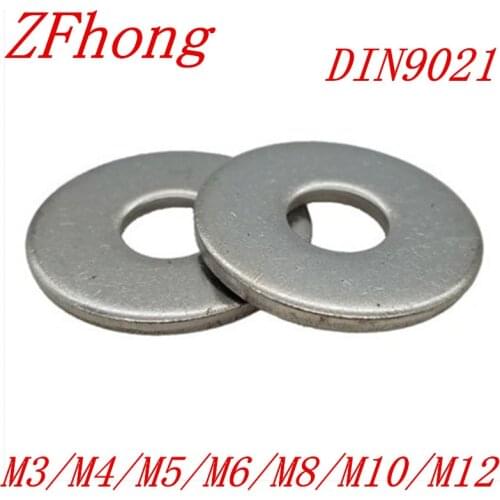 DIN9021 stainless steel large flat washer M2.5 M3 M3.5 M4 M5 M6 M8 M10 M12 M14 M16 Plain Gasket