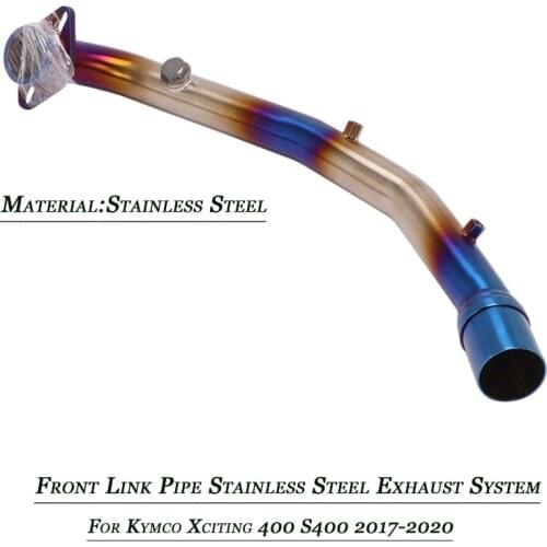 For Kymco Xciting 400 S400 2017-2020 Front Link Pipe Refit Replace Connect Original Exhaust Muffler Tubes System Motorcycle