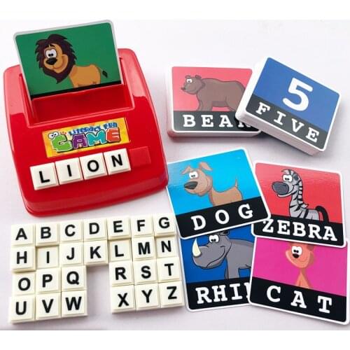Hot Selling Early Learning Toys English Alphabet Letters Spelling Cards Kids Educational Literacy Toy Cognitive card