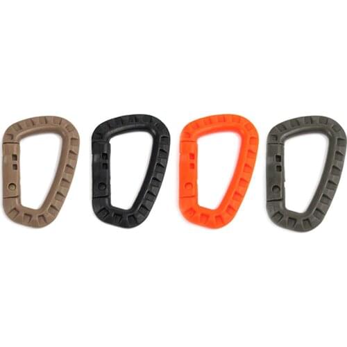 EDC Plastic Steel PVC D Type Carabiner Buckle Outdoor Camping Tactical Equipment Tourism Portable Mini Tools
