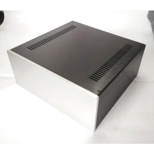 Home Audio Amplifier Shell DIY Cabinet Shell 430*180*410MM 4318 Aluminum Power Amplifier Case Shell with Cooling Holes