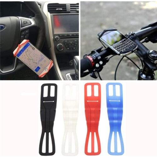 Mount Fix Bicycle Cycle Silicone Flashlight Band Tie Holder Torch Light Phone Fastener Strap Bike Elastic Bandage Mobile