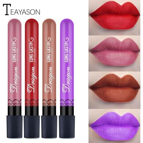 Matte Velvet Matt Black Rose Red Matte Lipstick Does Not Fade Non-Stick Cup Lip Gloss