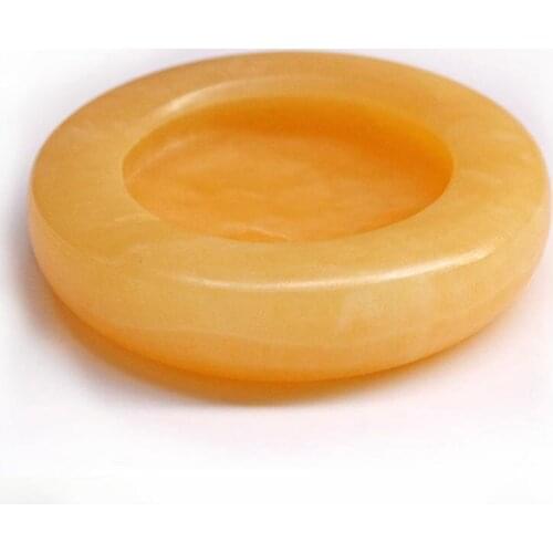 Natural beige topaz ashtray home interior office desk creative ashtray decoration