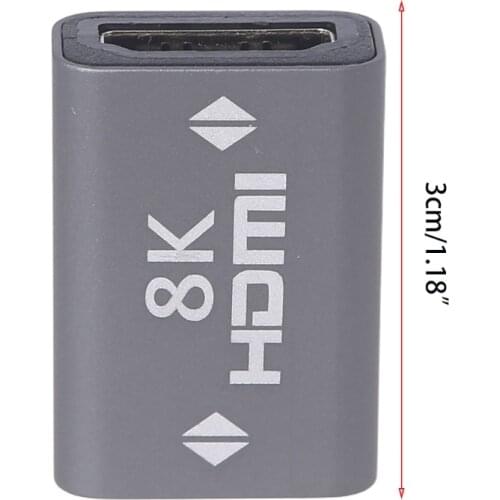 2021 New HDMI-compatible Female to Female Coupler Adapter Extender Max 8K@60hz 1080P Video Sync Support 4K Ethernet TV Box