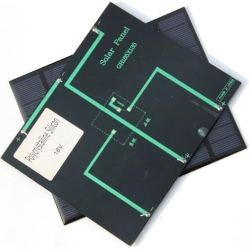 Wholesale 20PCS/Lot 3.5W 18V Solar Cell Mini Solar Module Polycrystalline Solar Panel For 12V Battery Charger Free Shipping
