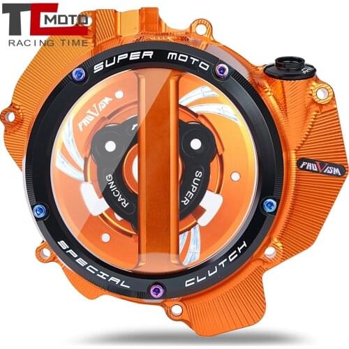 FOR DUKE 790 Motorcycle Racing Clear Clutch Cover & Spring Retainer R fit for KTM DUKE 790 Duke790 790 Adventure 2019 2020 2021