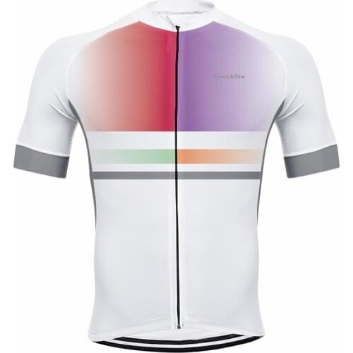RUNCHITA Men Summer Pro Team Cycling Jersey Shirt Clothing Outdoor Triathlon Wear Short Sleeve Mountain Bicycle Uniform