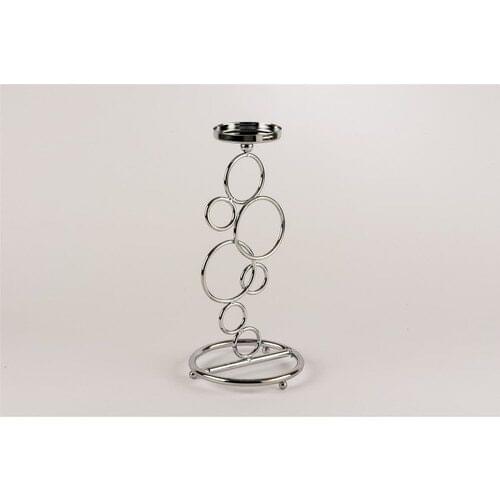 Mikasa Moor Silver Retro Candle Holder 14x30 cm