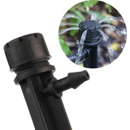 50pcs 360 Degree Adjustable Water Flow Irrigation Drippers Sprinkler Emitter Drip System spraying 8 holes Drippers Sprinkler