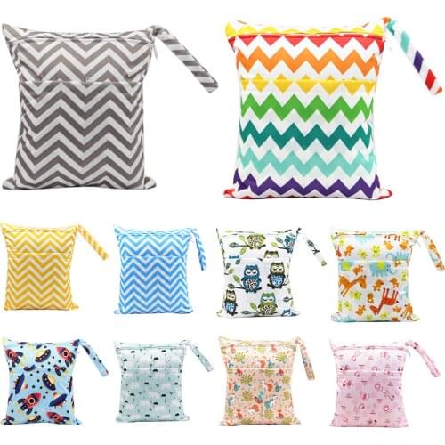 Asenappy 30*36cm PUL printed pocket diaper bag waterproof wet bag baby nappy bags pail liner laundry bag for baby cloth diaper