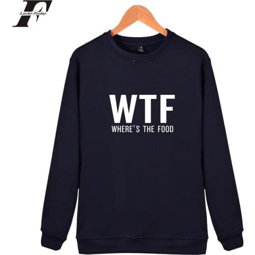 LUCKYFRIDAYF WTF Sweatshirt Men Hoodie Navy Blue WTF Letter Funny Mens Hoodies And Sweatshirts Casual Hooded Sweatshirt Plus