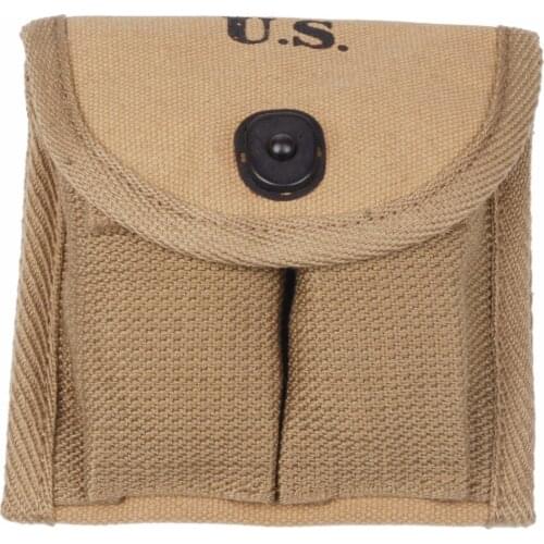 WWII US M1 CARBINE BUTTSTOCK TYPE CANVAS AMMO MAGAZINE POUCH