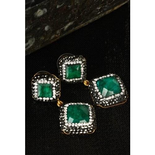 Dr stone STEM EMERALD womens EARRINGS 120 AR888 154956895