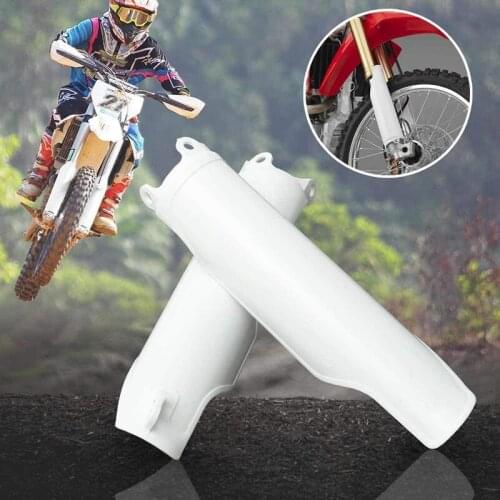 1Pair Motorcycle Front Fork Guard Cover Protectors Guards Plastic White Fit for Honda Crf250 Crf450 2004-2012