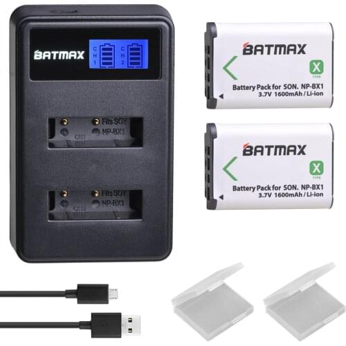 2x NP-BX1 NP BX1 Batteries + LCD Dual USB Charger for Sony DSC RX1 RX100 AS100V M3 M2 HX300 HX400 HX50 HX60 GWP88 AS15 WX350