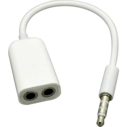 300pcs 3.5mm Jack 1 In 2 Out Earphone Aux Cord Cable Splitter Headphones Mobile Phone Plug One In Two Couples for Audio Line