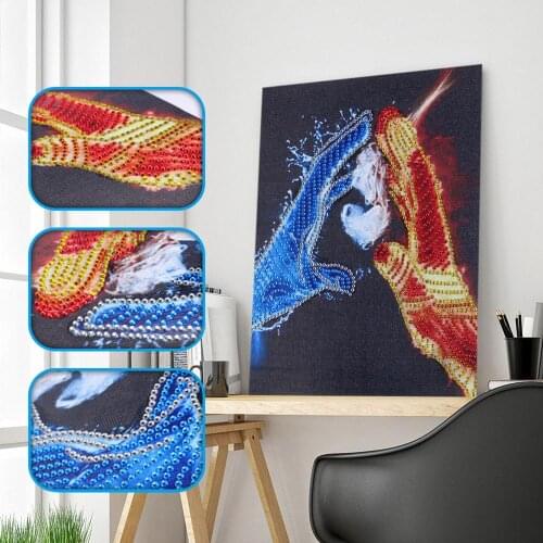Shaped Diamond Painting Cat Dog Tiger Horse DIY 5D Part Diamond Cross Stitch Kit Crystal Rhinestone Art Home Decor