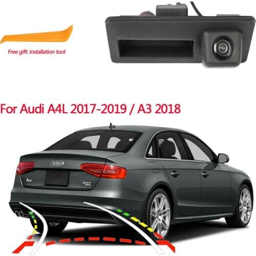 Car handlebar rear trunk backup camera For Audi A4L 2017-2019 / A3 2018 Parking lot reversing HD night vision waterproof