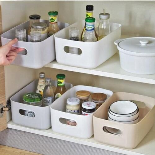 Sundry storage basket student desktop snack storage box plastic cosmetic storage box household kitchen sorting box makeup box