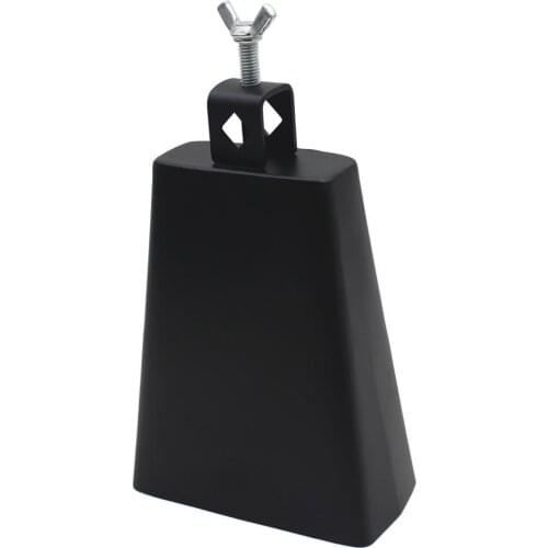 Black 6 Inch Metal Steel Cattlebell Cowbell Personalized Brass Cattle Cow Bell Percussion Instruments