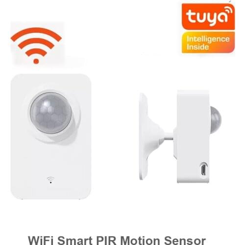 Tuya Motion Sensor Wifi Smart PIR Sensor Smart life APP Control USB Power Wireless Infrared Detector Smart Home Alarm System