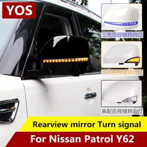 For Nissan Patrol Y62 2012-2019 rearview mirror turn signal Patrol modified rearview mirror housing LED turn signal modification