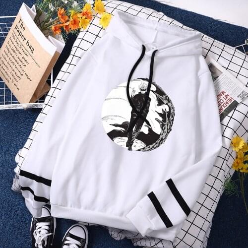 Gojo Jujutsu Kaisen Anime Cool Printing Spatchwork Hooded Hip Hop Comfort Hoodie 2021 Spring Hoody Harajuku Fleece Female Hoodie