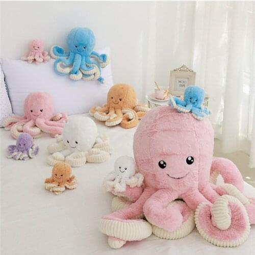 18CM 40CM Lovely Simulation Octopus Plush Toys Soft Stuffed Animal Dolls Room Accessories Big Animal Models Children Gifts For K