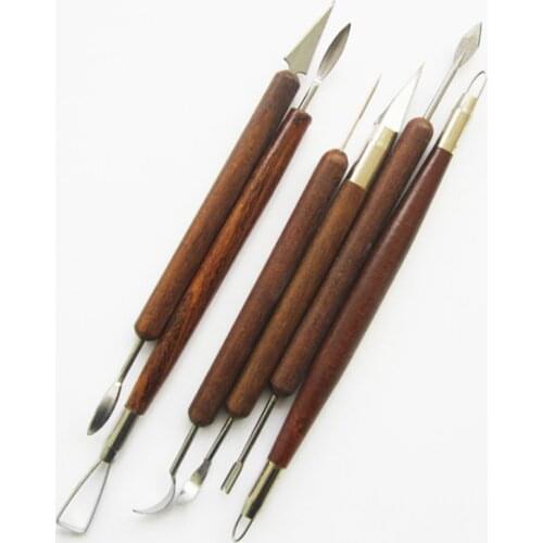 6 PCS/Set Hand Tools Pottery Ceramics Chisel Tools Polymer Clay Modeling Tools Wax Carving Sculpt Tool Carving Tools