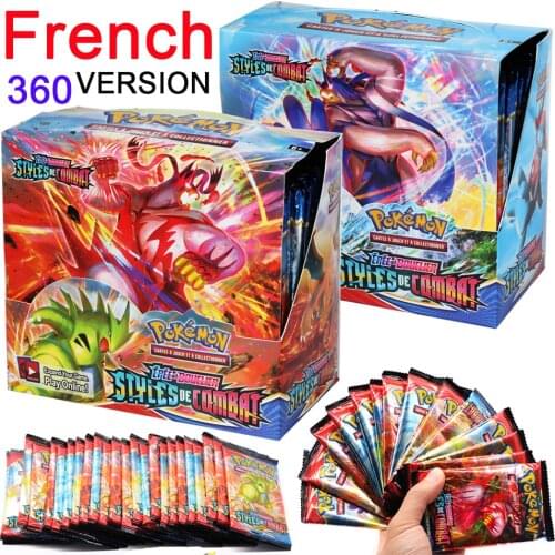 360Pcs French Version Pokemon Cards Box TCG: Sun & Moon Evolutions Booster Shinny Card Pokemon Game Toy Kids Birthday Gift