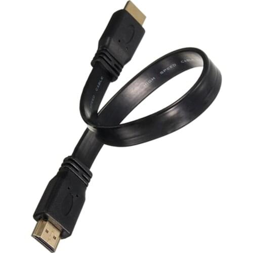 Short HDMI Male to Male Plug Flat Cable Cord Full HD for Audio Video HDTV TV PS3